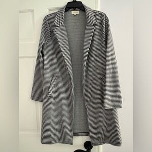 Mellowday Long Houndstooth Blazer- size L